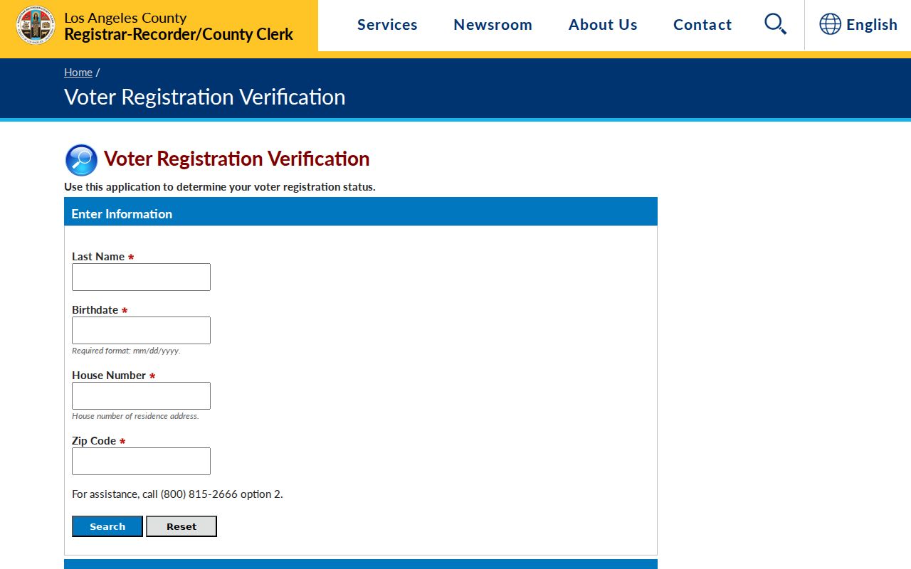 Palmdale residents directory voter verification fields