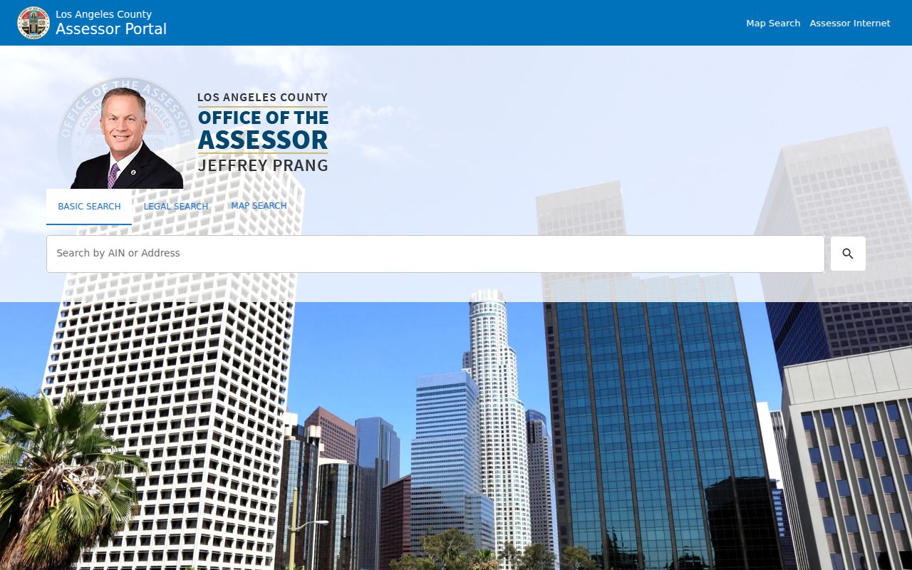 Palmdale residents directory view of the Los Angeles County Assessor Portal
