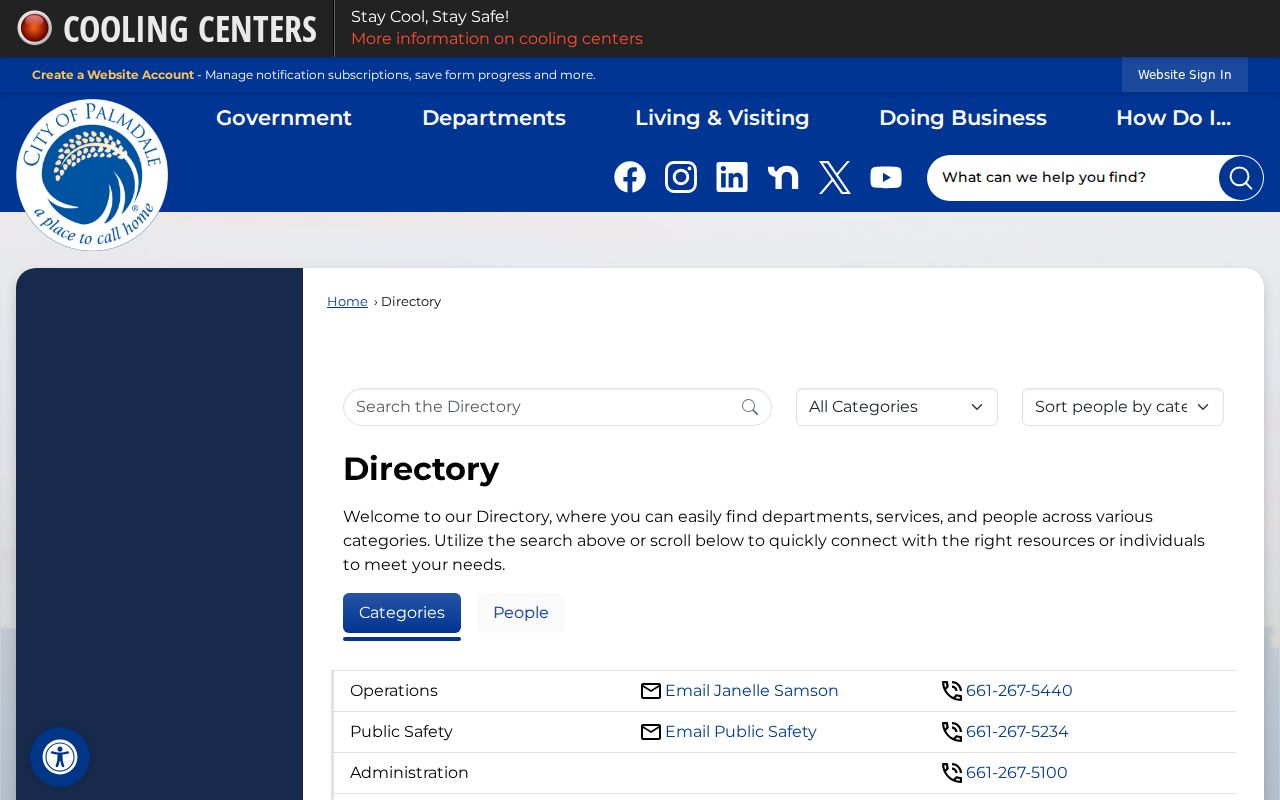 Palmdale neighbors city staff directory