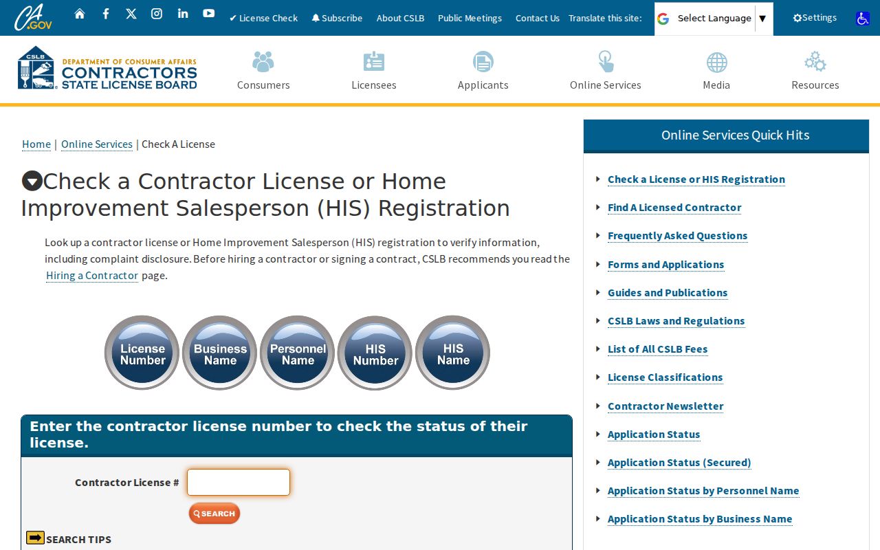 Palmdale ZIP code directory CSLB ZIP search